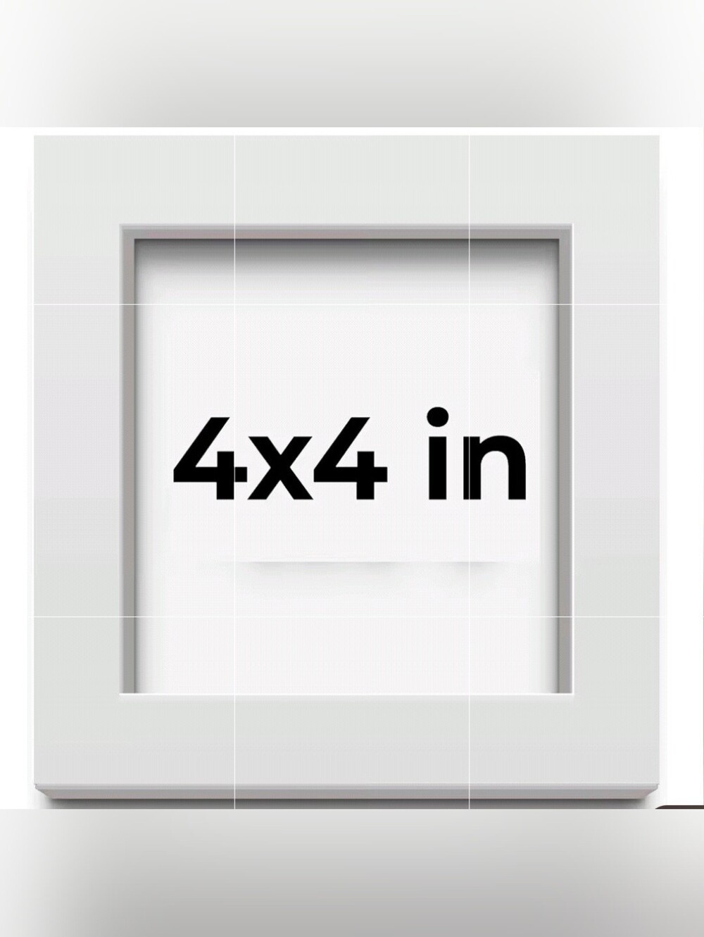 2 Minimalist 4in X 4in X 1in White Square Frame Set Of 2